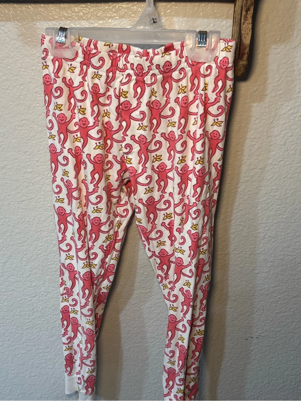 Roller Rabbit Kid’s Pajama Set PINK  Monkey Size 6 Pima Cotton Made In PERU